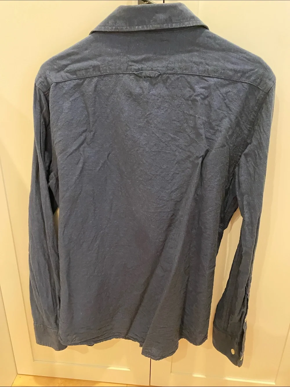 Banana Republic Slim Fit Linen Shirt Men's Medium Gray